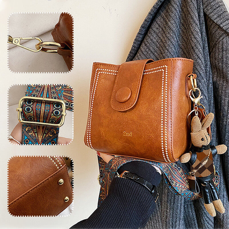 Vintage Mode Tasche mit verstellbarem, breiterem Schulterriemen