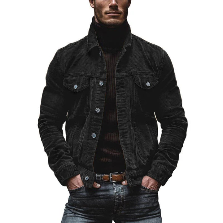 Herren Retro Cordjacke - Zeitloses Design mit Mehreren Taschen