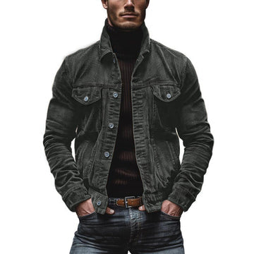 Herren Retro Cordjacke - Zeitloses Design mit Mehreren Taschen