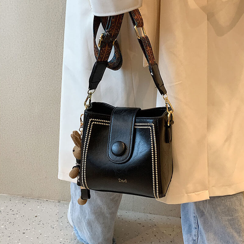 Vintage Mode Tasche mit verstellbarem, breiterem Schulterriemen