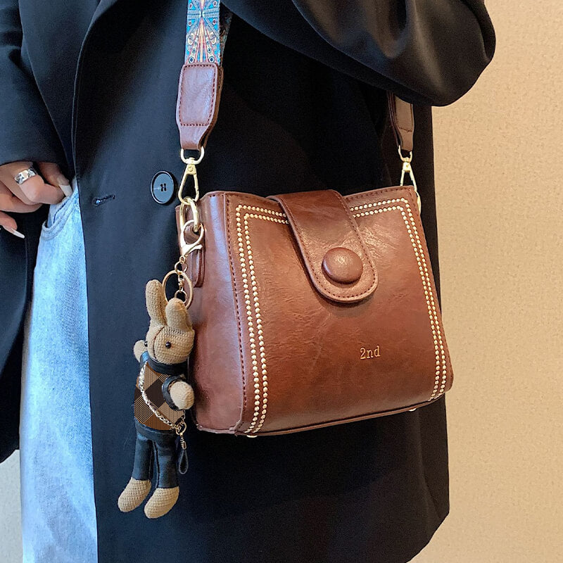 Vintage Mode Tasche mit verstellbarem, breiterem Schulterriemen