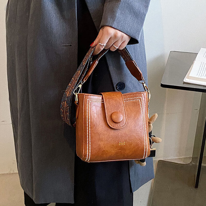 Vintage Mode Tasche mit verstellbarem, breiterem Schulterriemen