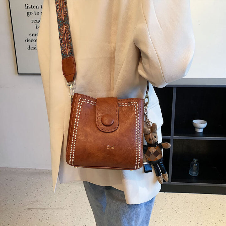 Vintage Mode Tasche mit verstellbarem, breiterem Schulterriemen