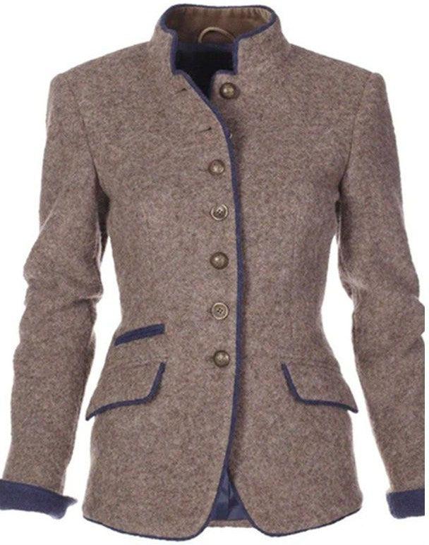 Diede™ | Elegante einfarbige Oberbekleidung mit langen Ärmeln