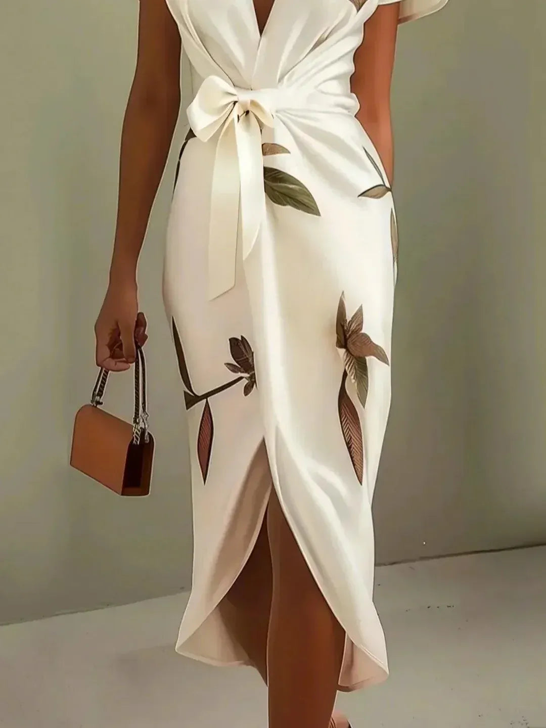 Marisa- Satin-Wickelkleid